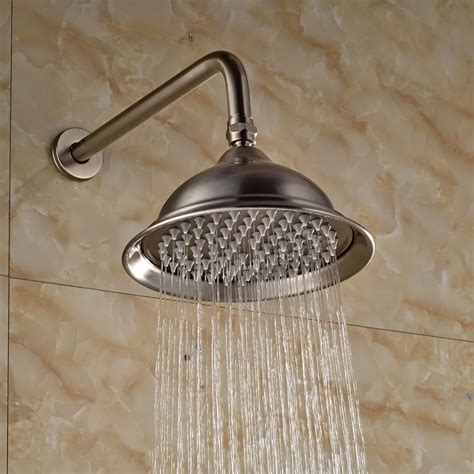 brushed nickel rain shower heads